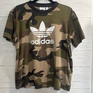 Adidas Camo Trefoil T-Shirt Unisex Size Medium Streetwear Graphic Tee